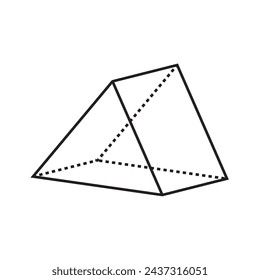 triangle prism icon vector illustration design template