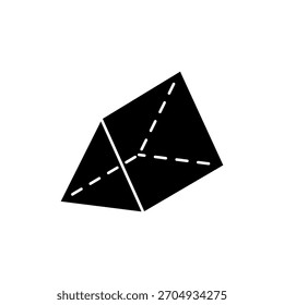 Dreieck-Prisma-Symbol, Vektorgrafik-Entwurfsvorlage