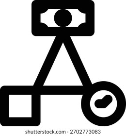 Triângulo, Gerenciamento de Projetos, Ícone de Estrutura de Tópicos Tripla