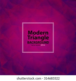 Triangle purple background with light. Abstract Diamond pink and violet colors  pattern. Can be use for cover CD disc, catalog, flyer, poster, brochure and other print production. Vector version
