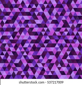 Triangle purple pattern. Seamless vector