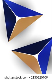 Triangle, pyramid. Abstract colorful background with bright geometric elements. Vector illustration