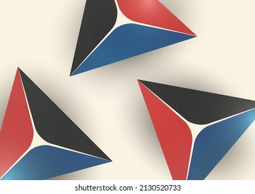 Triángulo, pirámide. Resumen de fondo colorido con elementos geométricos brillantes. Ilustración del vector
