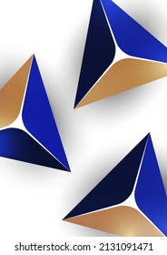 Triangle, pyramid. Abstract colorful background with bright geometric elements. Vector illustration