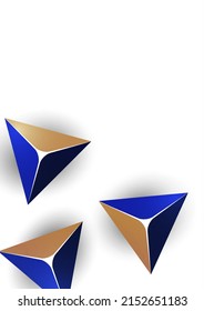 Triangle, pyramid. Abstract colorful background with bright geometric elements. Vector illustration