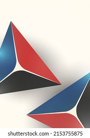 Triangle, pyramid. Abstract colorful background with bright geometric elements. Vector illustration