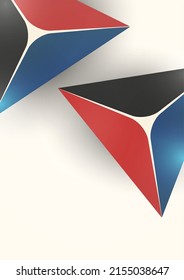 Triangle, pyramid. Abstract colorful background with bright geometric elements. Vector illustration