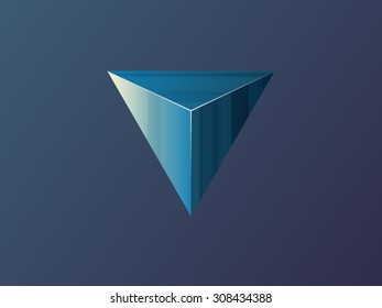 Triangle pyramid abstract Icon