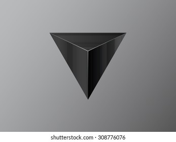 Triangle pyramid abstract icon