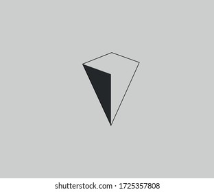 Triangle Pyramide abstraktes Symbol Logo.