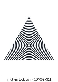 Triangle Pyramid Art Made of Circles