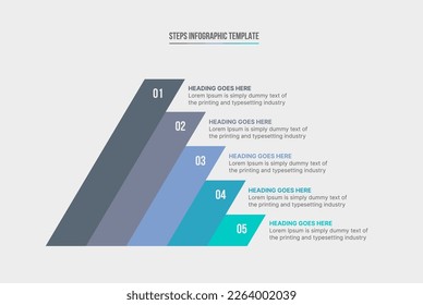 Triangle, pyramid chart infographic flat vector diagram for presentations	