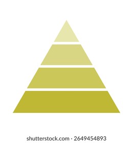 Triangle Pyramid Chart Template Diagram Graph. Level of Triangular Pyramid.