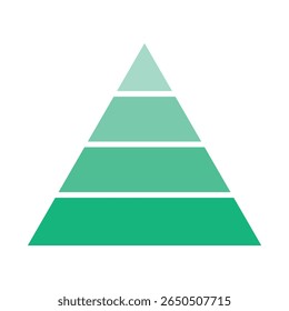 Triangle Pyramid Chart Template Diagram Graph. Level of Triangular Pyramid.
