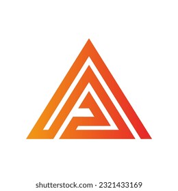 Imagen vectorial del logotipo de la empresa de piramide triangular