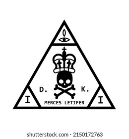 Triangle Pyramid Crown Skull Cross Bones The Saints Hitman Initiative 424 ICA Female Nuns Assassins Agent 47 Logo Symbol Emblem Badge Vector