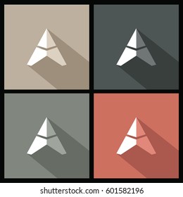 triangle pyramid flat logo design