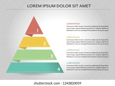 triangle pyramid infographic pastel color