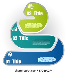 Triangle pyramid infographic template with 3 steps. Parts of the chart  with icons and numbers. For presentation and design concept. Vector illustration.