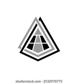 Inspiración de diseño de logotipo de pirámide triangular