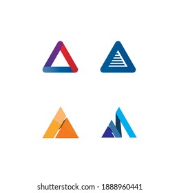 triangle pyramid logo design and vector symbol egyptian and logo business