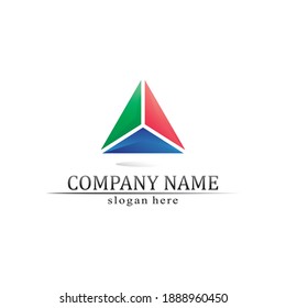 triangle pyramid logo design and vector symbol egyptian and logo business