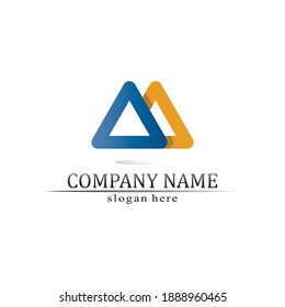 triangle pyramid logo design and vector symbol egyptian and logo business