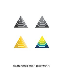 triangle pyramid logo design and vector symbol egyptian and logo business