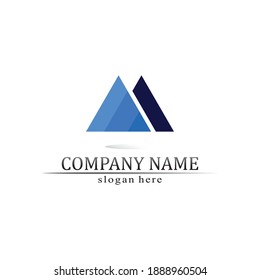 triangle pyramid logo design and vector symbol egyptian and logo business