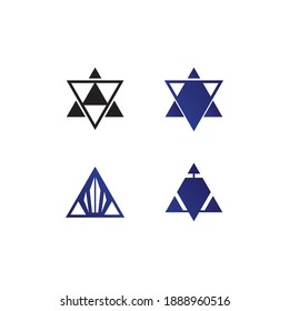 triangle pyramid logo design and vector symbol egyptian and logo business