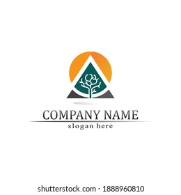 triangle pyramid logo design and vector symbol and logo business nature 
