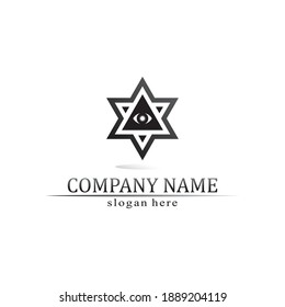 triangle pyramid logo design and vector symbol old vintage and logo business