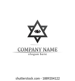 triangle pyramid logo design and vector symbol old vintage and logo business
