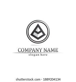 triangle pyramid logo design and vector symbol old vintage and logo business