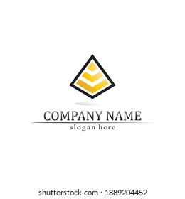 triangle pyramid logo design and vector symbol egyptian and logo business