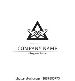 triangle pyramid logo design and vector symbol egyptian and logo business