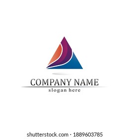 triangle pyramid logo design and vector symbol egyptian and logo business