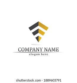 triangle pyramid logo design and vector symbol egyptian and logo business