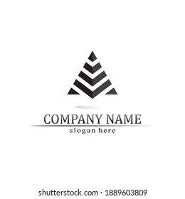 triangle pyramid logo design and vector symbol egyptian and logo business