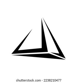 Triangle pyramid logo icon template