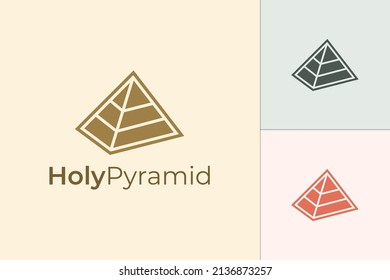 Triangle pyramid logo in simple and modern shape fit for tech company