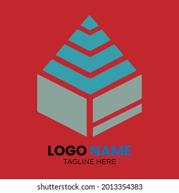 triangle pyramid peak mark vector design  