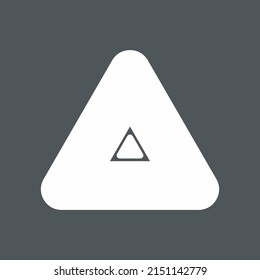Triangle pyramid symbol quality vector illustration cut