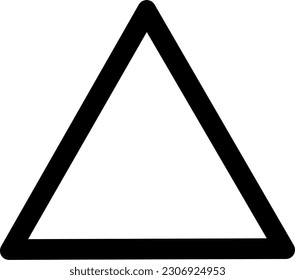 Icono vectorial de arte de primera línea triangular o piramidal para aplicaciones y sitios web. Diseño vectorial reemplazable.