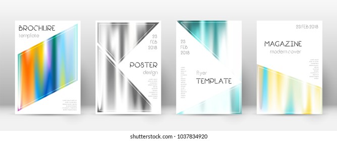 Triangle radiant template for Brochure, Annual Report, Magazine, Poster, Corporate Presentation, Portfolio, Flyer. Bewitching lines cover page.