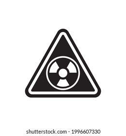 Triangle radiation icon isolated on white background