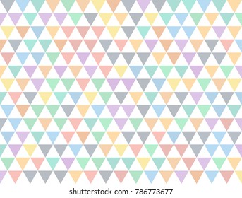 Triangle random rainbow pastel color background