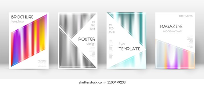 Triangle rare template for Brochure, Annual Report, Magazine, Poster, Corporate Presentation, Portfolio, Flyer. Bewitching lines cover page.