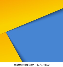 Triangle and rectangle in origami style. Clean modern geometric abstract background layout for website and banner design. Vector illustration orange blue.