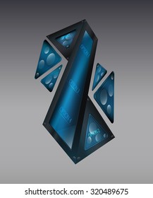 triangle and rectangle template for web design eps 10